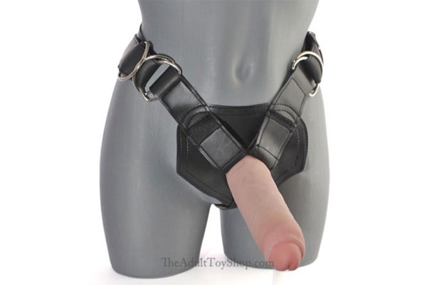 Uncut Strap on Dildo with Foreskin