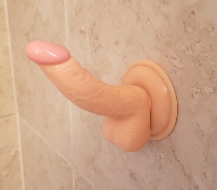 Wall mounted dildo