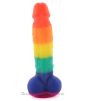 Colors Small Rainbow Dildo with balls