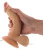 Small Curved Realistic G-Spot Vibrator holding in a hand