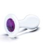 Bling Glass Butt Plug with purple gem