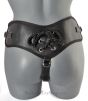 Vibrating 5 Inch Whopper Strap On back harness