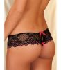 Crotchless Lace Thong with Bows