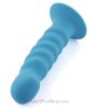Maia Large Ribbed Silicone Dildo suction cup