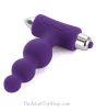 Sensations Vibrating Beaded Plug purple silicone