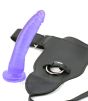 Plus Size Leather Strap On Harness curved dildo and metal ring