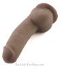 Real Man Black Cyberskin Dildo thick shaft