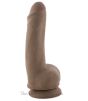 Real Man Black Cyberskin Dildo with balls