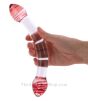 Red Head Glass Double Dildo sizing