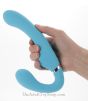 Remote Double Strapless Vibrating Dildo size demo