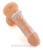 Sextender Ribbed Vibrating Penis Extension clear