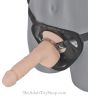 Squirting Strap on Dildo Kit attached to harness