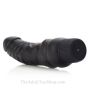 Velvet Black Veined Penis Vibrator dia;