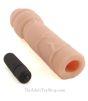 Vibrating Real Skin Penis Extender with separate vibrator