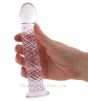 Spiral Icicle glass dildo size