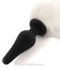 White Fox Tail Butt Plug faux fur