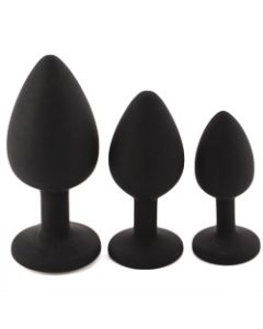 Gem Silicone Butt Plug Set