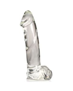 Glass Penis Dildo with Balls