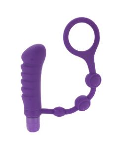 Ribbed Cock Ring Butt Plug