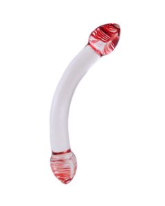 Red Head Glass Double Ended Dildo