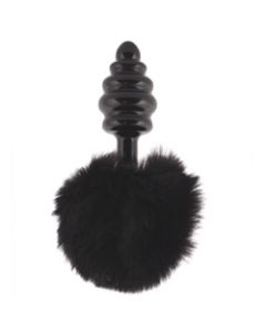 Ribbed Bunny Tail Butt Plug