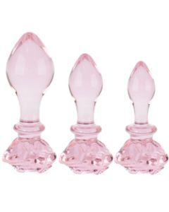 Glass Rose Princess Butt Plug