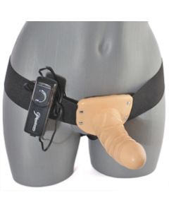 6 Inch Vibrating Hollow Strap On for Men
