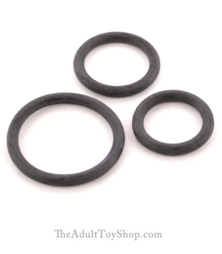Triple Rubber Cock Ring Set