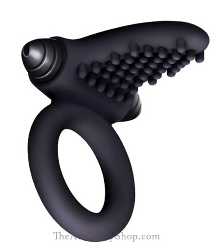 Vibrating Cock Ring with Tongue