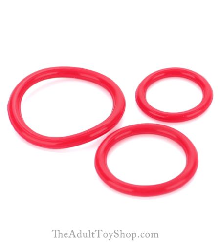 Triple Rubber Cock Ring Set