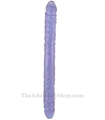 Long Veined Gel Double Dildo