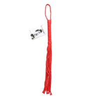 Red Rope BDSM Flogger Whip