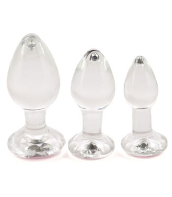 Pink Gem Glass Plug