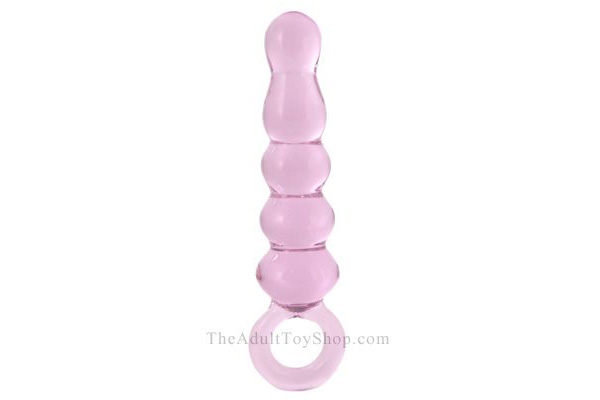 Beaded Slider Glass Dildo