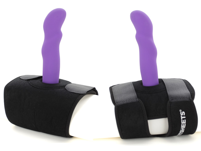 Thigh strap on with silicone dildo