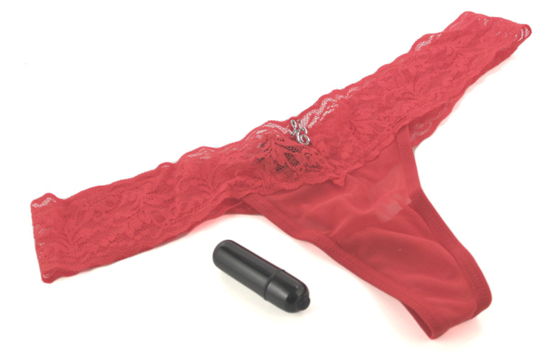 Vibrating panties with a wireless bullet.